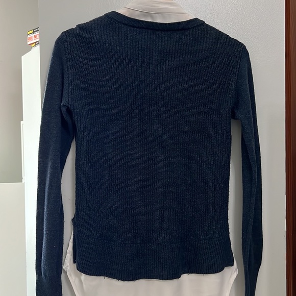 Simply Vera Vera Wang Mock-Layer Sweater in Navy Blue - Picture 4 of 12